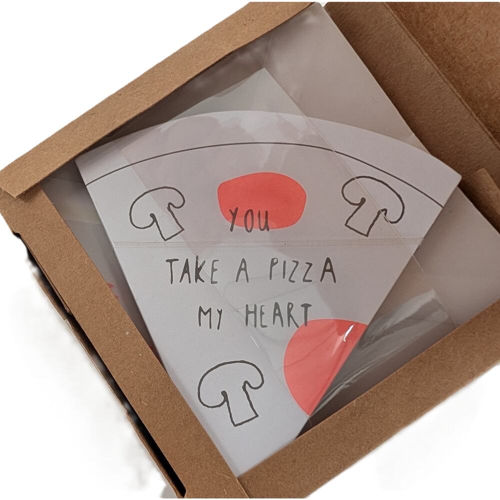 Meri Meri I love Pizza Valentine Notecards Set of 12 Cards - Picture 2 of 7